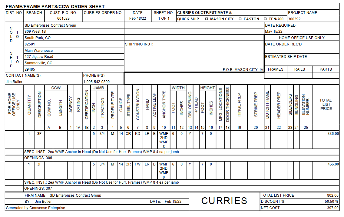 » Curries Company 14-13 USA